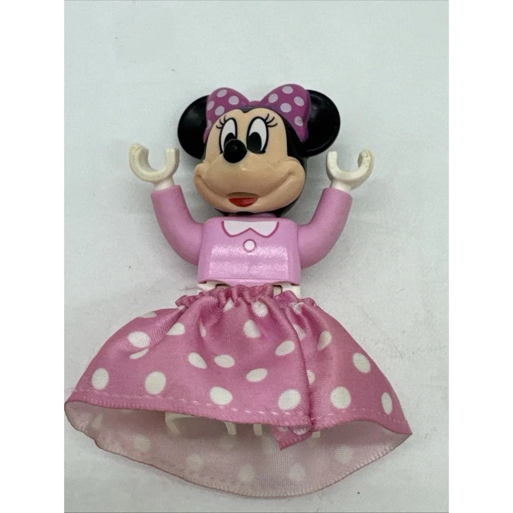 Lego Duplo Minnie Mouse Figure PINK with PINK POLKA DOT SKIRT